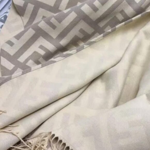 Fendi Women's Cashmere FF Fringe Shawl Cape - Picture 5 of 7